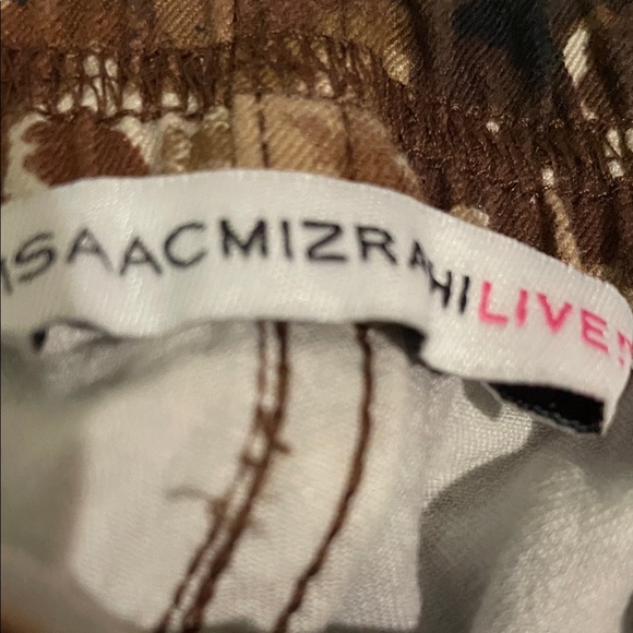 Isaac Mizrahi Brown Floral Ankle Jeans - Picture 3 of 6